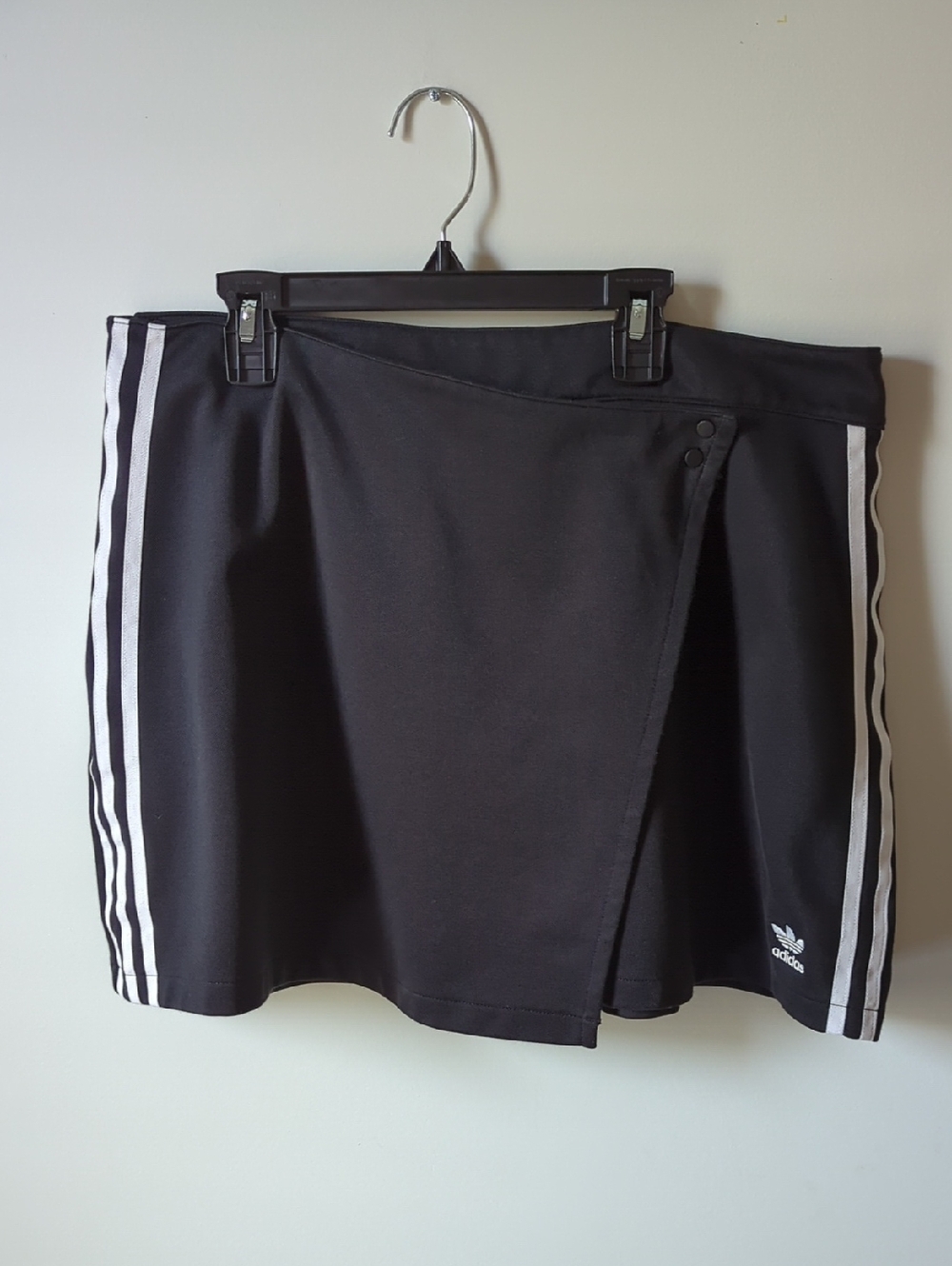adidas Black Skirt with White Three-Stripes